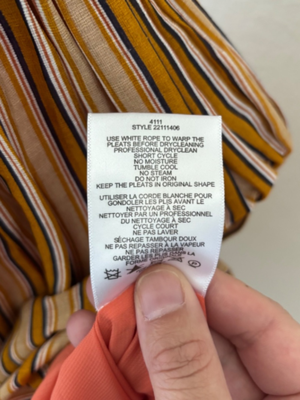 Tory Burch striped linen silk blend midi dress Size 6 - Picture 9 of 9